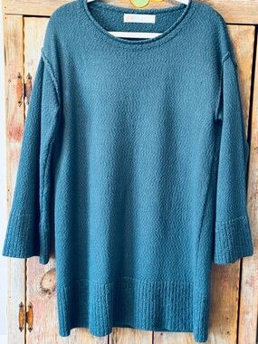 Free People Beach Cozy Teal Knit Women's Sweater size medium